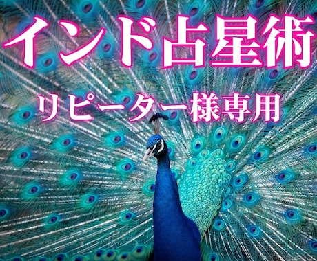 リピーター様限定｜お悩み何でもOK｜鑑定いたします 以前南インド占星術の鑑定をご依頼いただいた方限定で鑑定します イメージ1