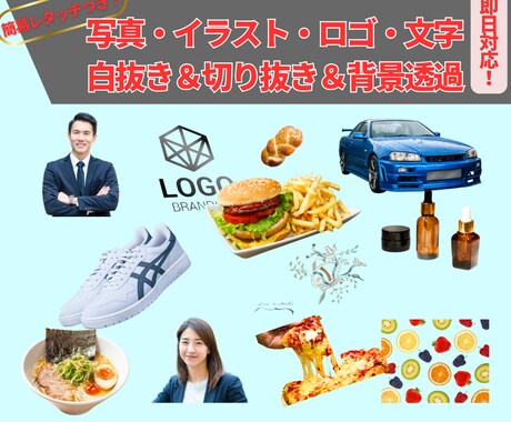 画像の白背景・切り抜き(透明)を仕上げます 売れる商品画像へ！最短当日納品｜4枚1,000円 イメージ2