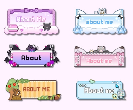 ドット絵でTwitchのパネルを作成します かわいいTwitchパネルを作成します イメージ2