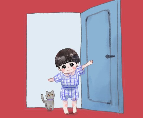 お子さんの似顔絵作成しますます 水彩タッチのかわいいイラストを作成します イメージ2