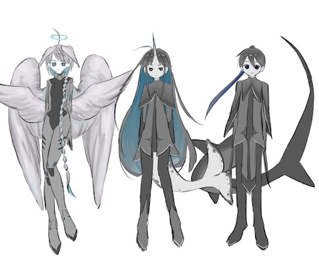 人でも人外でも立ち絵描きます 人間に限らず、どんな形のキャラクターでも立ち絵を描きます！ イメージ1