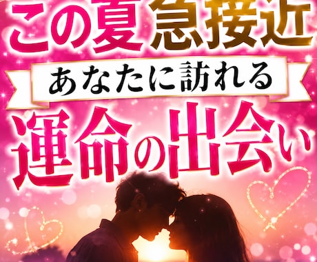 この夏急接近　運命の出会いが動き出す瞬間視ます 今、静かに動き出している恋の流れを読み解きます イメージ1