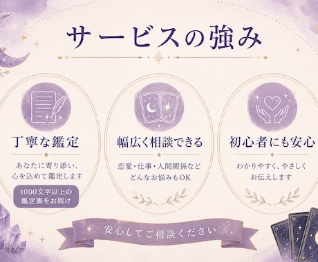 タロットカードで丁寧に占い、鑑定書をお届けします 【初回モニター価格】簡単なやり取りOK｜メッセージでお届け イメージ2