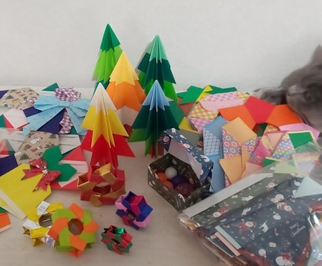 折り紙で季節をイメージした飾りを作ります ☆お部屋や玄関、職場などに楽しく賑やかに飾り付け☆ イメージ2