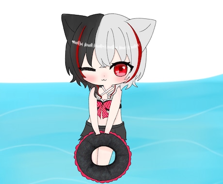 水着ちびキャラ描きます 商用利用可能な水着ちびキャラ！ イメージ2