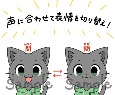 Discordなどに対応！口パク用イラスト描きます 雑談・コラボ配信のクオリティを一段アップ！ イメージ2