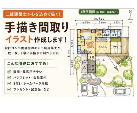 建築士が建物の手書きスケッチします イメージ1