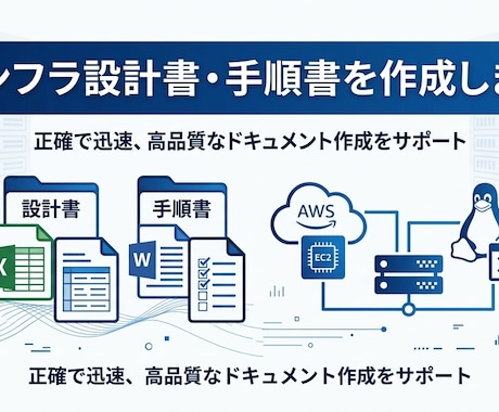 インフラ設計書・手順書を作成します 後回しになりがちなドキュメント作成を現役エンジニアが代行！ イメージ1