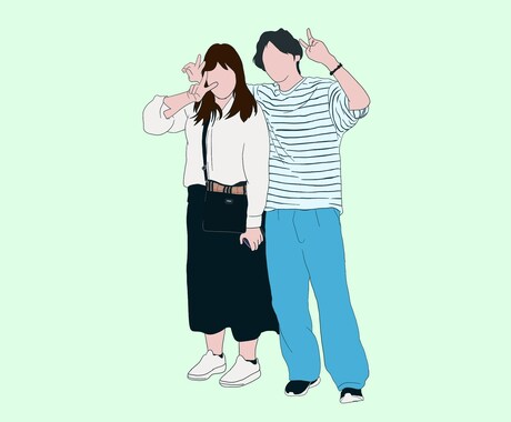 お気に入りの写真を韓国風にイラスト化にします 可愛いアイコン描かせてください♡♡ イメージ2