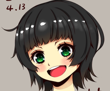 ＳＮＳなどで使える女性キャラアイコン描きます 丁寧に仕上げます。まずはご相談ください。 イメージ2