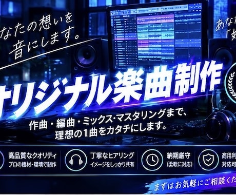 完全フルオーダーの高品質音源を制作します イメージ1