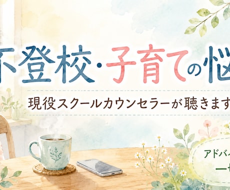 不登校や子育ての悩み現役カウンセラーが聴き切ります 正論に傷ついたあなたへ。答えを急がず心に寄り添う相談室 イメージ1