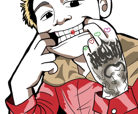 ポップでカッコ可愛い似顔絵をお描きします ポップなイラスト☆プレゼントやアイコンなどに イメージ1