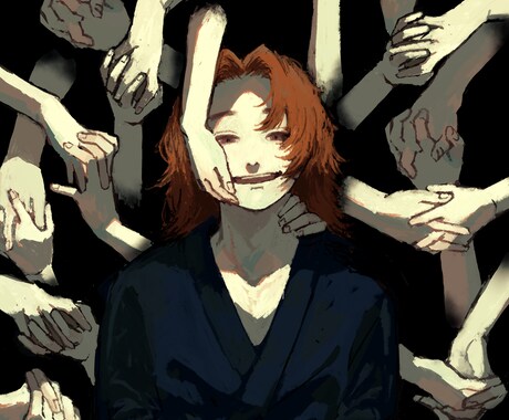 MV、歌ってみた動画などのイラストを制作いたします 暗くて不穏な雰囲気の厚塗りイラストをお求めの方へ イメージ2