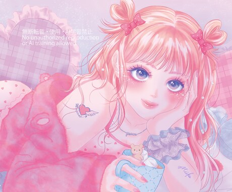 可愛い・ガーリー・おしゃれなアイコンを描きます アイコン、挿絵、イラスト関係は何でもご相談ください♪ イメージ2