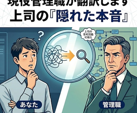 現役管理職が上司の「隠れた本音」をズバリ翻訳します 【先着5名様】お試し価格で実施中 イメージ1