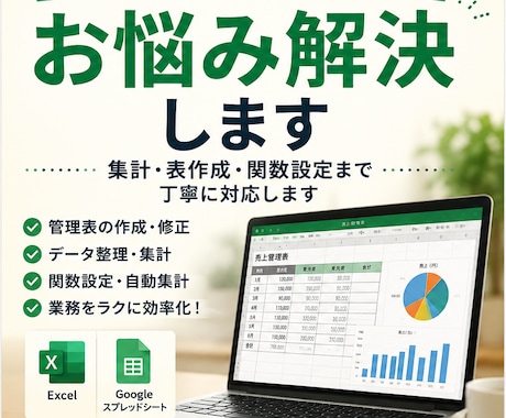 Excel・スプレッドシートのお悩み解決します 集計・表作成・関数設定まで丁寧に対応します イメージ1