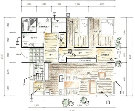 一級建築士が間取り添削ラフ提案(３Ｄ対応可)します 【間取りを添削し改善案の作成、家づくりのヒントを与えます】 イメージ2