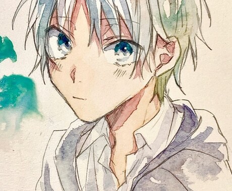 水彩画アイコン描きます 《自分のイメージやオリジナルキャラをアイコンにしたい方へ》 イメージ2