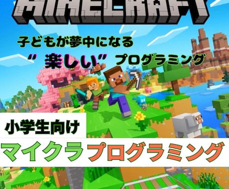 マイクラで楽しく学ぶプログラミング個別指導します 現役エンジニア・2児の父が、１人１人に合わせて指導します。 イメージ1