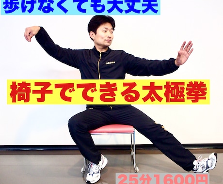 椅子に座ったままできる太極拳を一緒にします 【歩けなくても大丈夫】  やさしい太極拳です イメージ1