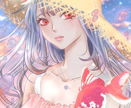 似顔絵や好きなキャラのアイコンを描きます 優しく儚げなイラストを描かせて頂きます。 イメージ1
