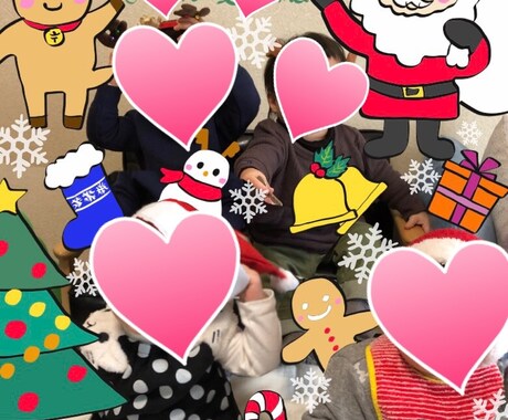 子供さんの写真に絵やイラストをかきます 子供さんの◯ヶ月のお祝い、イベントごとの記念に イメージ1