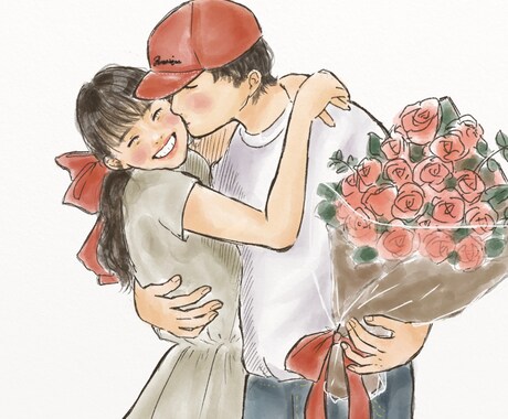 ウェルカムボード 似顔絵 イラスト描きます 結婚式の後も飾りたくなる一枚を作ります。 イメージ2
