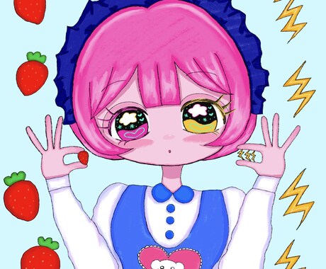 キラキラポップなアイコンを描きます 誰もが可愛いと思えるようなイラストを描きます。 イメージ1