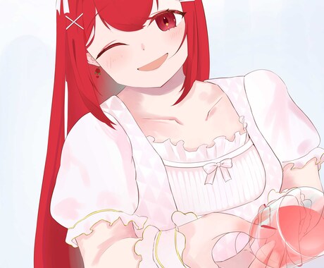 商用利用可!かわいい一枚絵のイラストを描きます キャラクターの表情に力を入れて描きます! イメージ2