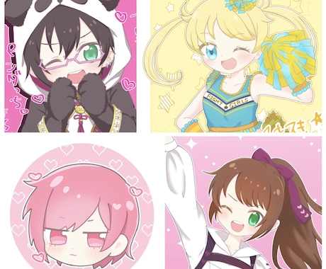 キャラクター絵を描きます アイコン、立ち絵、一枚絵等のイラストを描きます！ イメージ1