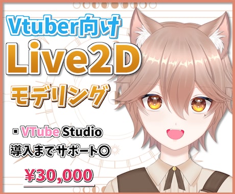 Vtuberの《迅速で高可動》なモデリング致します Live2Dでハイクオリティのモデリング！表情差分あり○ イメージ1