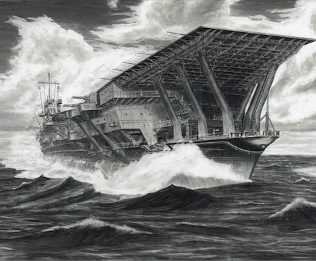 軍艦の絵を鉛筆画でお描きいたします イメージ1