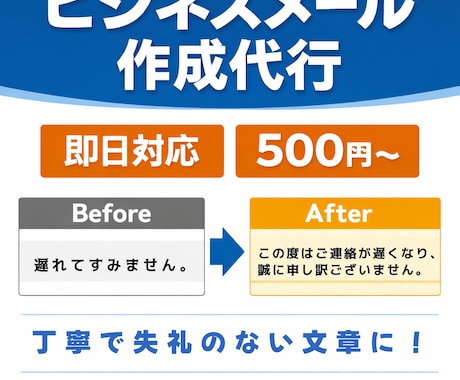 即日対応！ビジネスメール・社外文書作成します 急ぎのメッセージや大事な連絡もスピーディーに対応します イメージ1