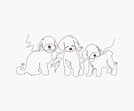 シンプルに伝わる一筆書きイラストをお描きします 上品な仕上がりのイラストです。商用利用可！ イメージ2