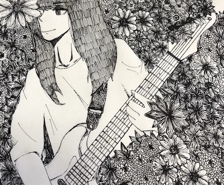 緻密な線ペン画を提供します 細かいペン画を提供します。色付けも可能です。 イメージ2