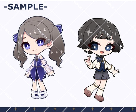 商用利用OK！可愛いSDキャライラスト描きます ちょっとしたところに使えるSDイラストです！ イメージ2