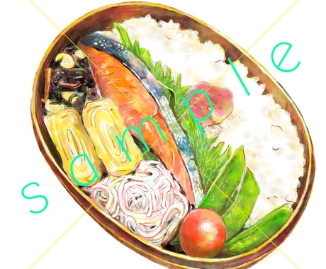 食べ物の水彩画風の絵描きます 水彩の特性を活かした揺らぎや透明感、優しさのある食べ物の絵 イメージ1