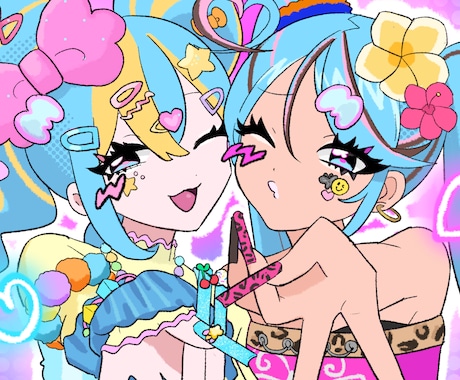 納品1週間以内！早い、安い、イラスト描きます 商用利用OK！ポップ×かっこかわいいイラスト制作します！ イメージ1