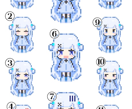 ドット絵でかわいいミニキャラ作ります アイコンにも、配信のお供にも！ イメージ2