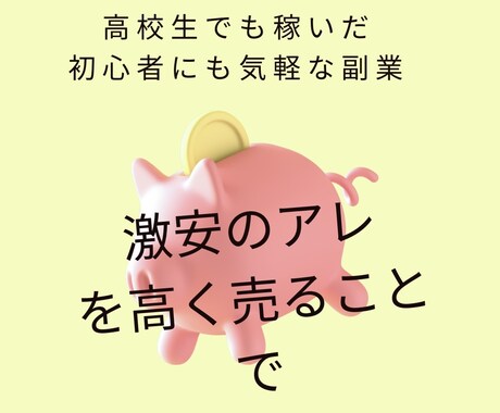 高校生の息子がしていたお手軽な物販を教えます こんな手があったの？激安のアレをアマゾンから仕入れ売るだけ イメージ1