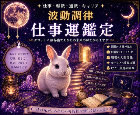 波動を整えて仕事運を開運します 後悔しない働き方を手に入れるタロット×数秘術 イメージ1