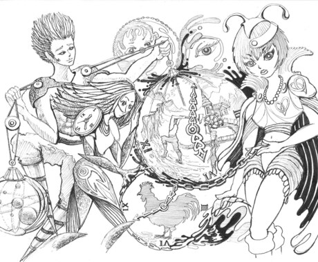 線画のモノクロイラスト描きます 雰囲気のある線画イラストであなたのお手伝いさせてください イメージ2