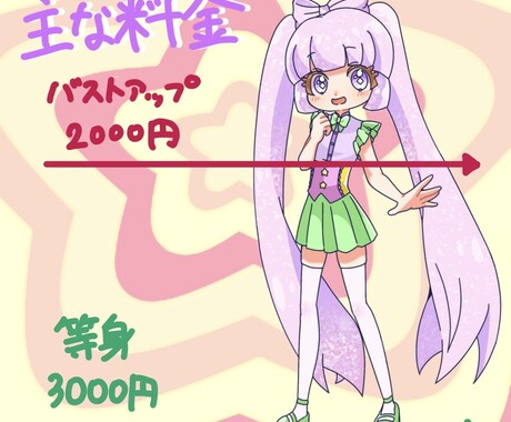 あなたのキャラクターゆめかわにお描きします ゆめかわキラキラなあなたに大変身させちゃいます☆ イメージ2