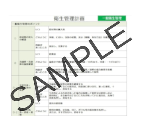 飲食店向け｜HACCP書類一式を作成します 保健所対応に活用できる、運用しやすい書類を作成いたします！ イメージ2