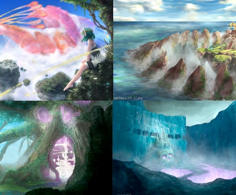 背景、キャラクターイラスト全般制作します アニメからリアルまでの絵柄お描きします♪ イメージ1