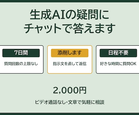 生成AIの業務活用の疑問にチャットで答えます 文章で質問→具体的な手順とプロンプト回答 イメージ1