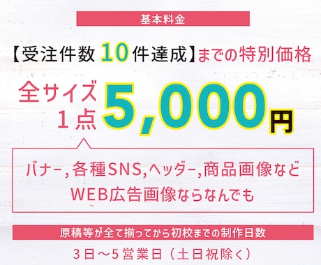インパクトのあるWEBバナー作ります プロデザイナーがあなたの企画の認知度UPのお手伝いをします！ イメージ2