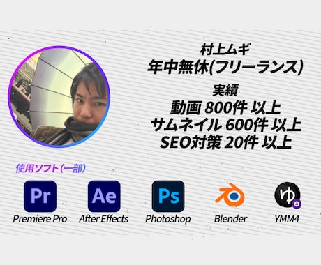 YouTubeや広告★動画編集『なんでも』承ります 【実績多数】素材を渡して丸投げも！縦長動画や切り抜きも可能！ イメージ2