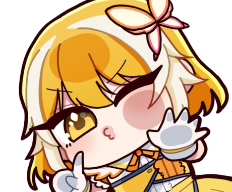 商用◎・2人組◎可愛いミニキャライラスト制作します パキッとしたカラーが可愛いෆ˚*  SDイラスト制作します！ イメージ1